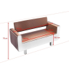 GABBIANO SOFA DO POCZEKALNI TURYN BRĄZOWO - BEŻOWA